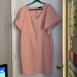 Pink Puff Sleeve pencil dress